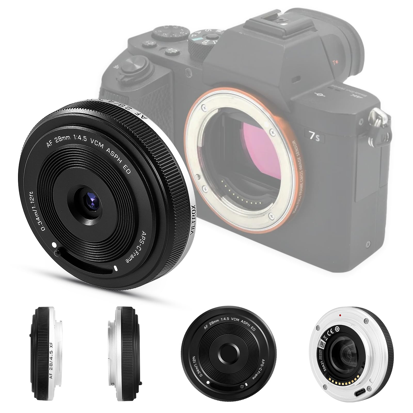 Amazon.com: VILTROX 28mm F4.5 Ultra-Thin Pancake Lens X-Mount Auto